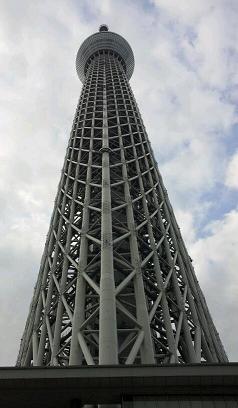 下から見上げるスカイツリー